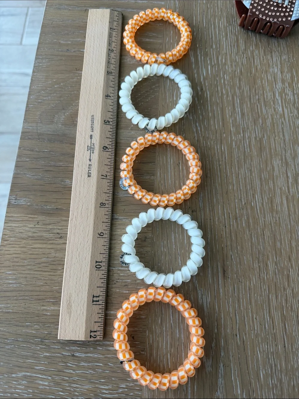 Piper K Rhinestone Football Hair Clip TELETIES Game Day Hair Ties Tennessee VOLS